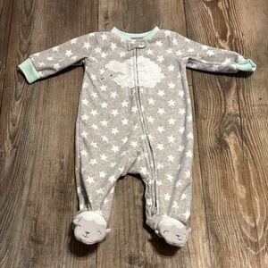0-3 Month Footed Onesie